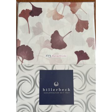   Billerbeck Bianka "Ginko Biloba red " - bordó-fehér levélmintás  4 részes pamutszatén ágyneműhuzat garn.