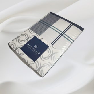   Billerbeck Bianka SWISS BLACK - 4 részes fekete-fehér kockás 100% pamutszatén ágyneműhuzat garnitúra