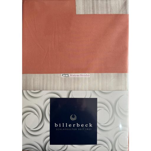 Billerbeck Bianka “Harmony” lazacrózsaszín -natúr szinekkel  7 r. 100% pamutszatén ágyneműhuzat garnitúra 