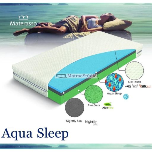 Materasso Aquasleep hideghab - memory-hab 180x200 cm vákuummatrac a vízágyak kényelmével