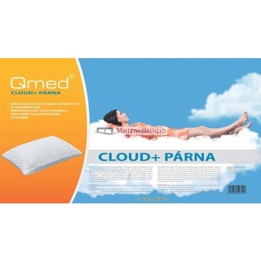 QMED CLOUD PLUSZ memóriapehely párna hűsítő zselével izzadás ellen